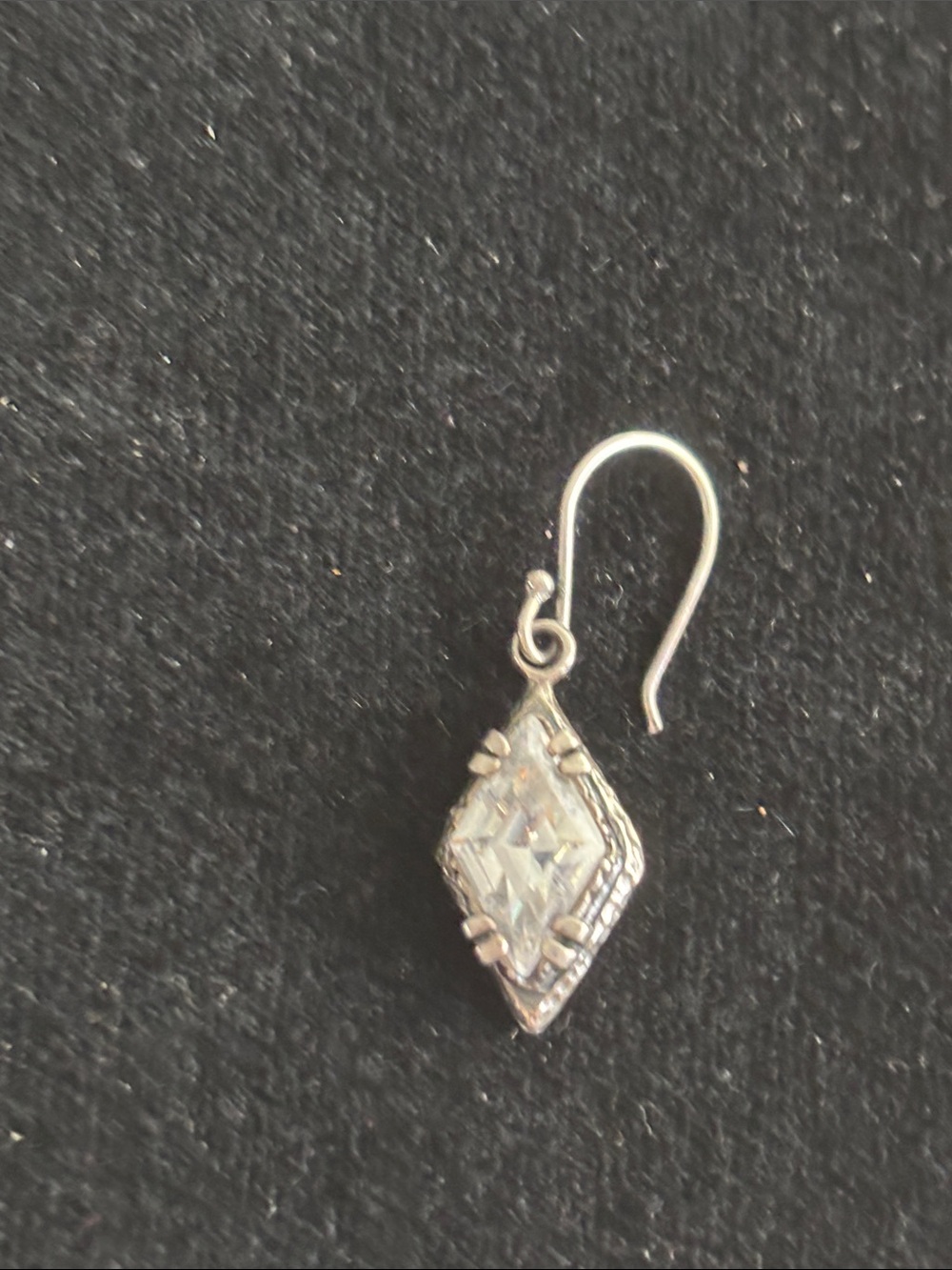 Silpada Sterling Silver Marquise Cubic Zirconia Dangle Single SINGLE Earring